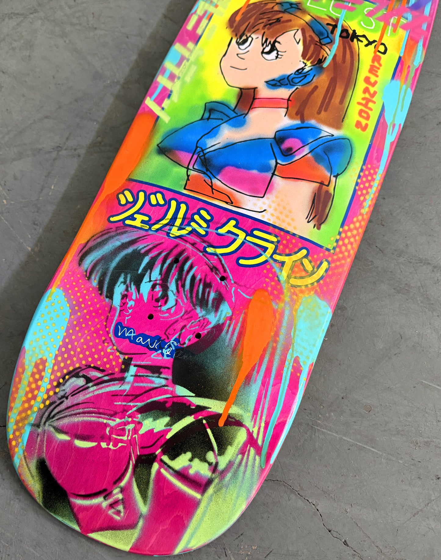 gonz dream girl PINK/ORANGE/BLUE 9.5 X 31.75 1 OF 1