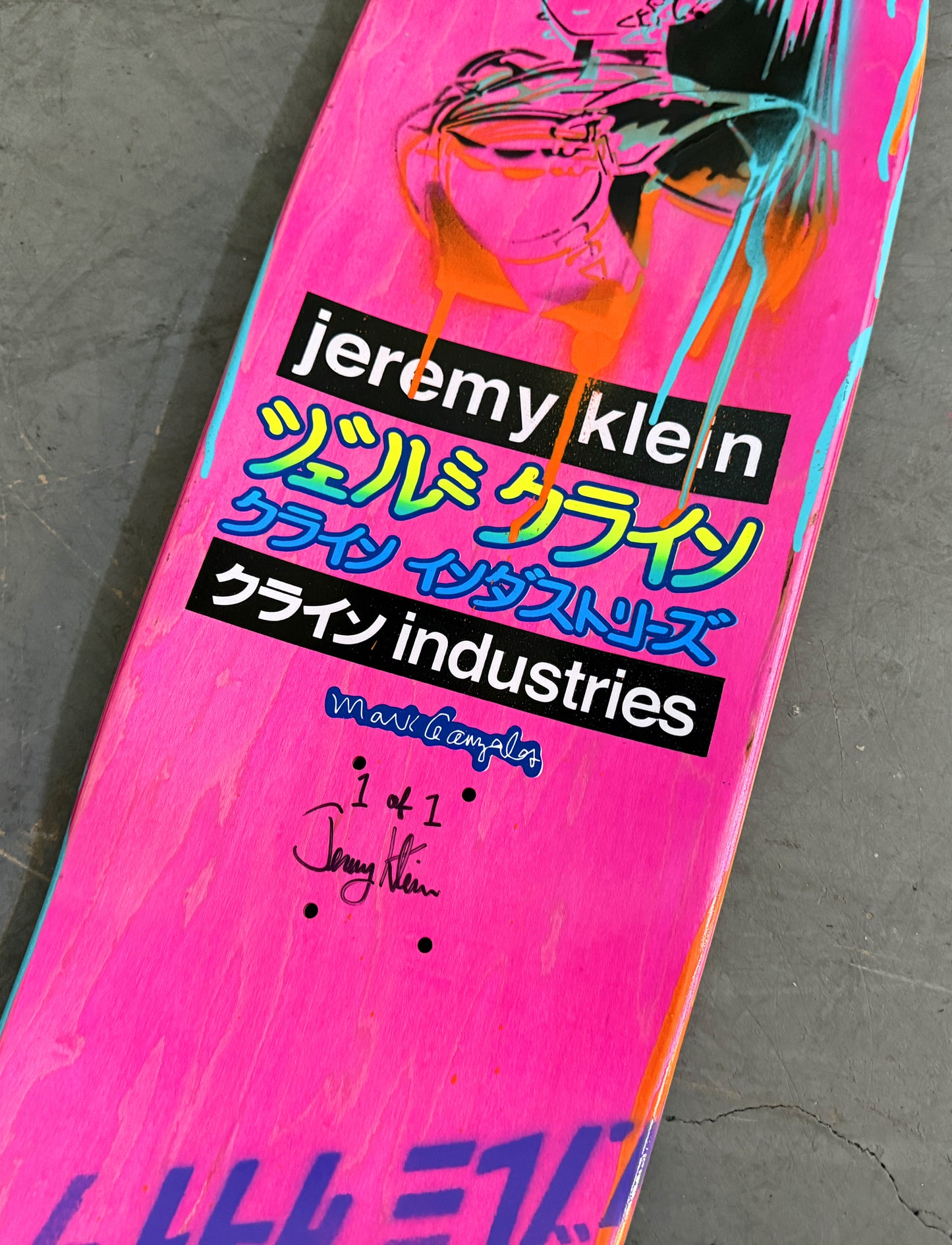 gonz dream girl PINK/ORANGE/BLUE 9.5 X 31.75 1 OF 1