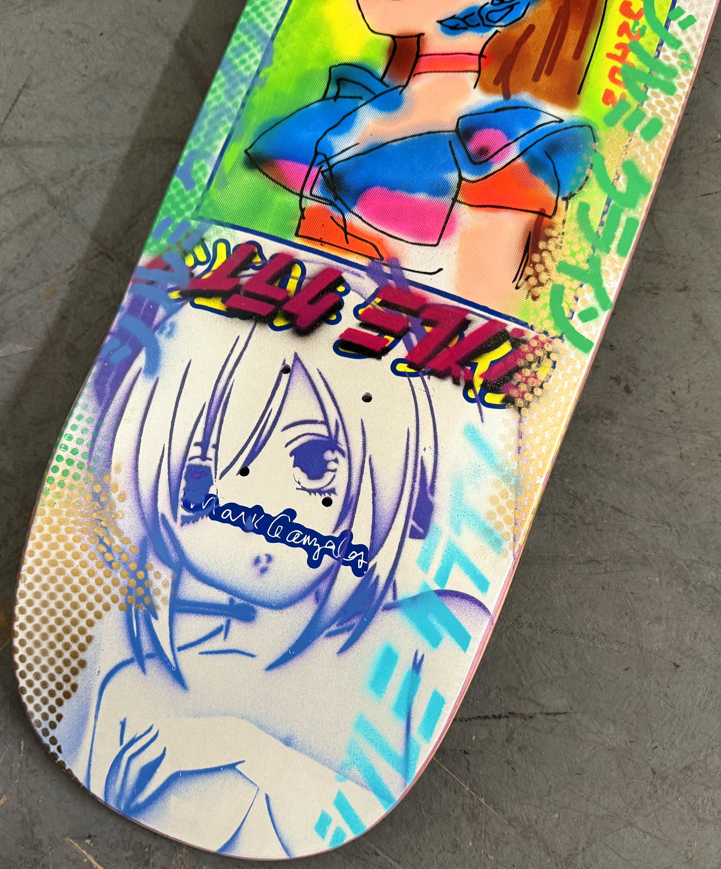gonz dream girl WHITE/PURPLE/BLUE 9.5 X 31.75 1 OF 1