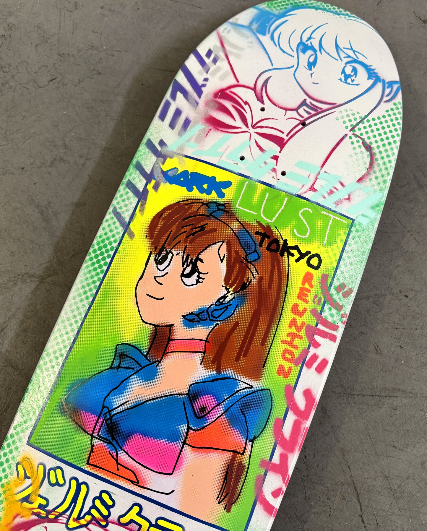 gonz dream girl WHITE/GREEN/BLUE 9.5 X 31.75 1 OF 1