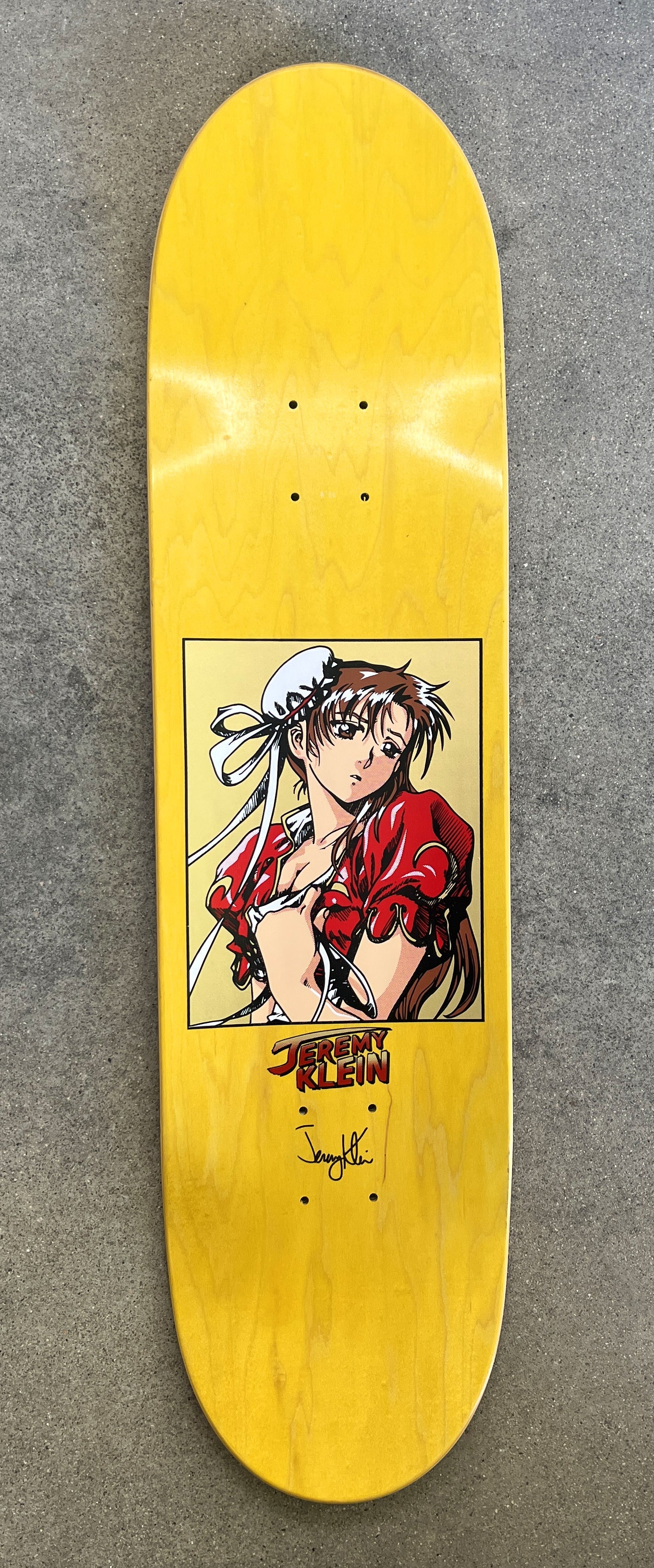 SIGNED OG chun li 8.25 X 32 HAND SCREENED