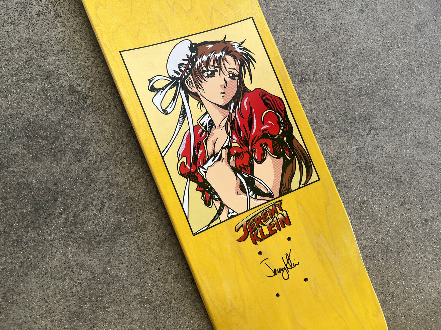 SIGNED OG chun li 8.25 X 32 HAND SCREENED