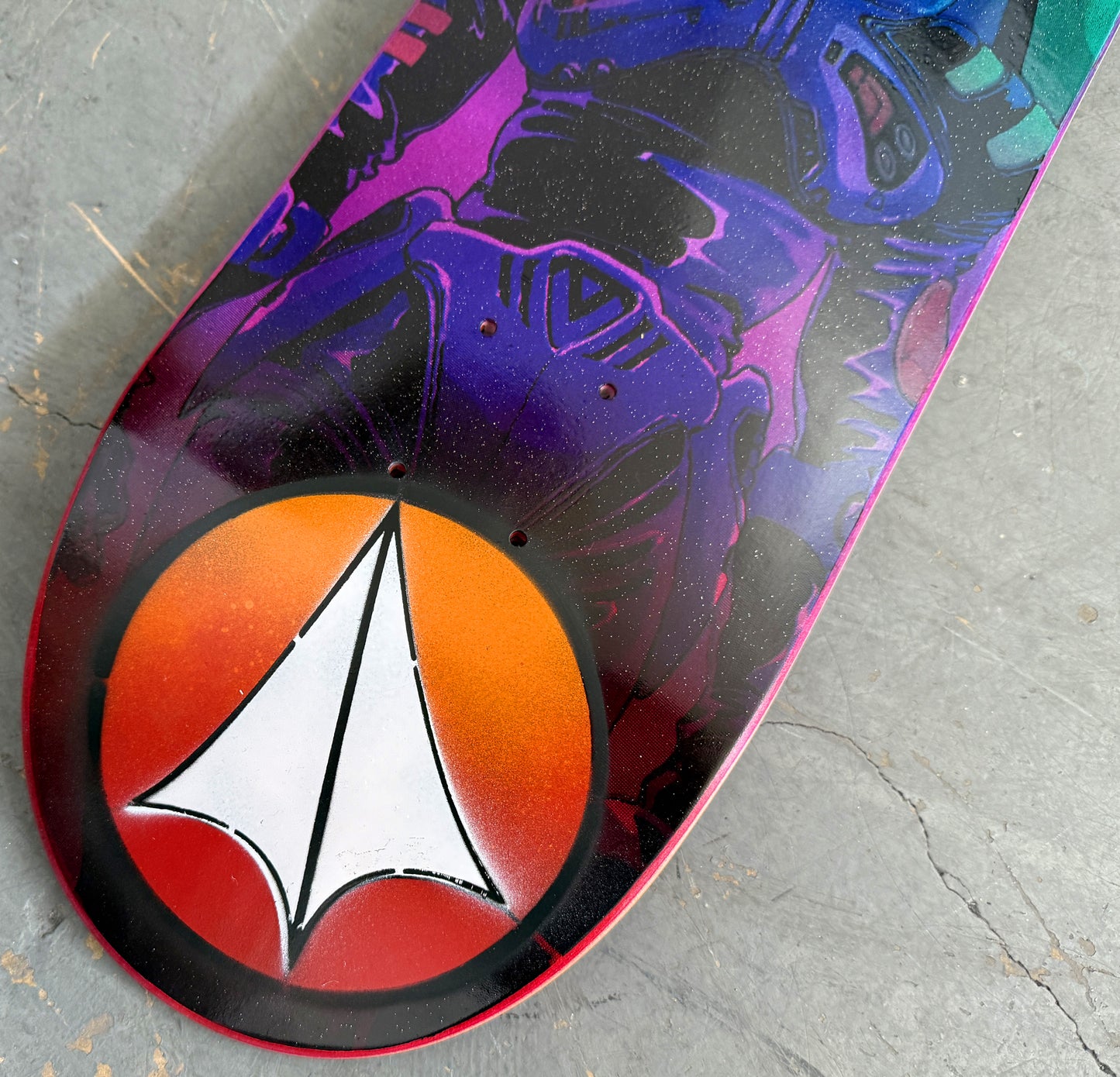 SIGNED macross 8.5 X 32.25 STARDUST AQUA/PURPLE GRADIENT- 1 of 1