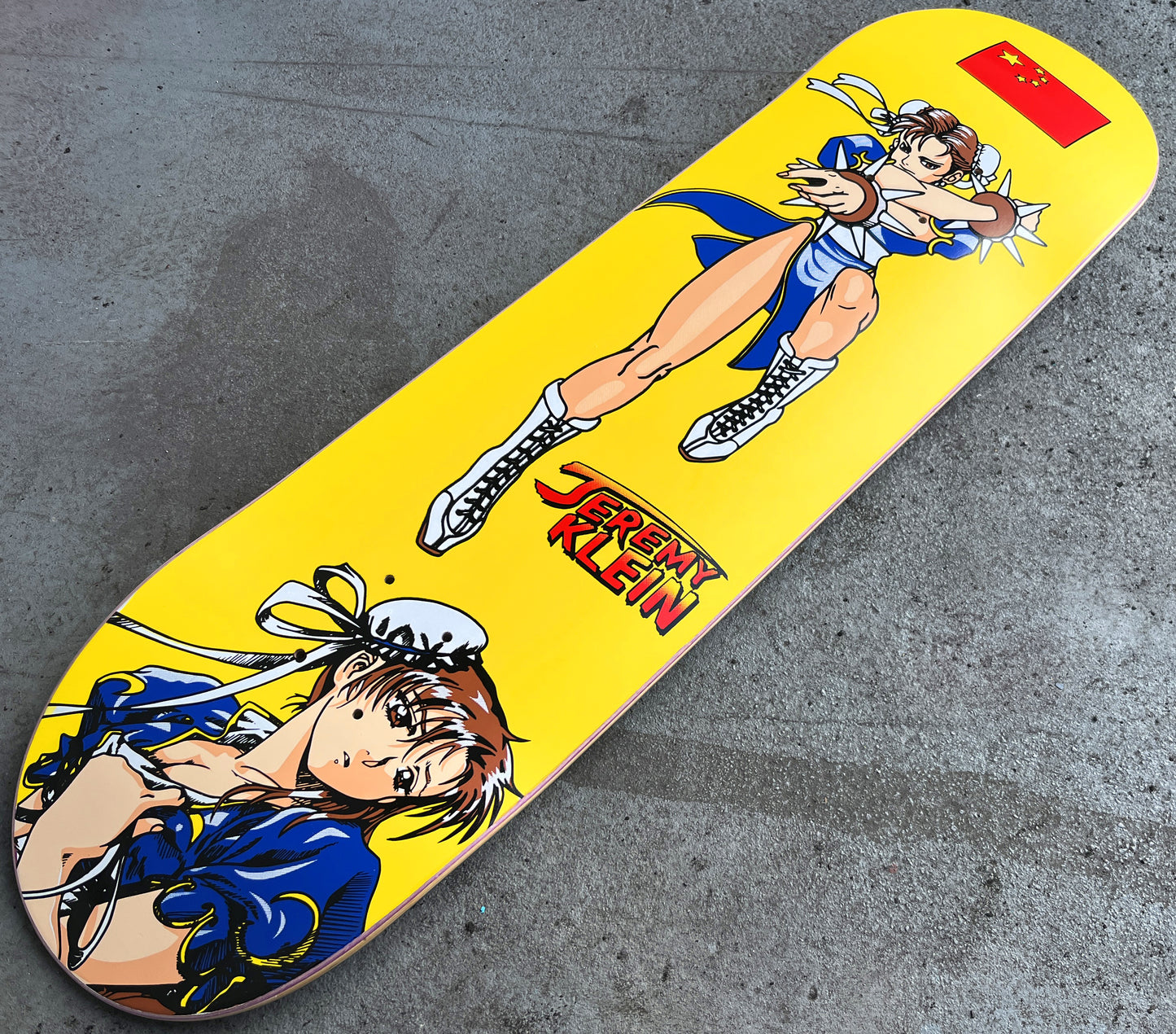 SIGNED OG chun li 8.25 X 32 HAND SCREENED