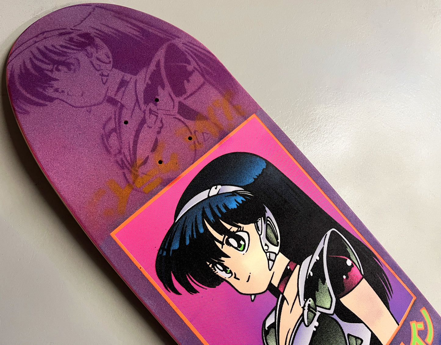 purple velvet blacklight dream girl MIXED PROCESS 9.5 X 31.75 HAND SCREENED 1 OF 1