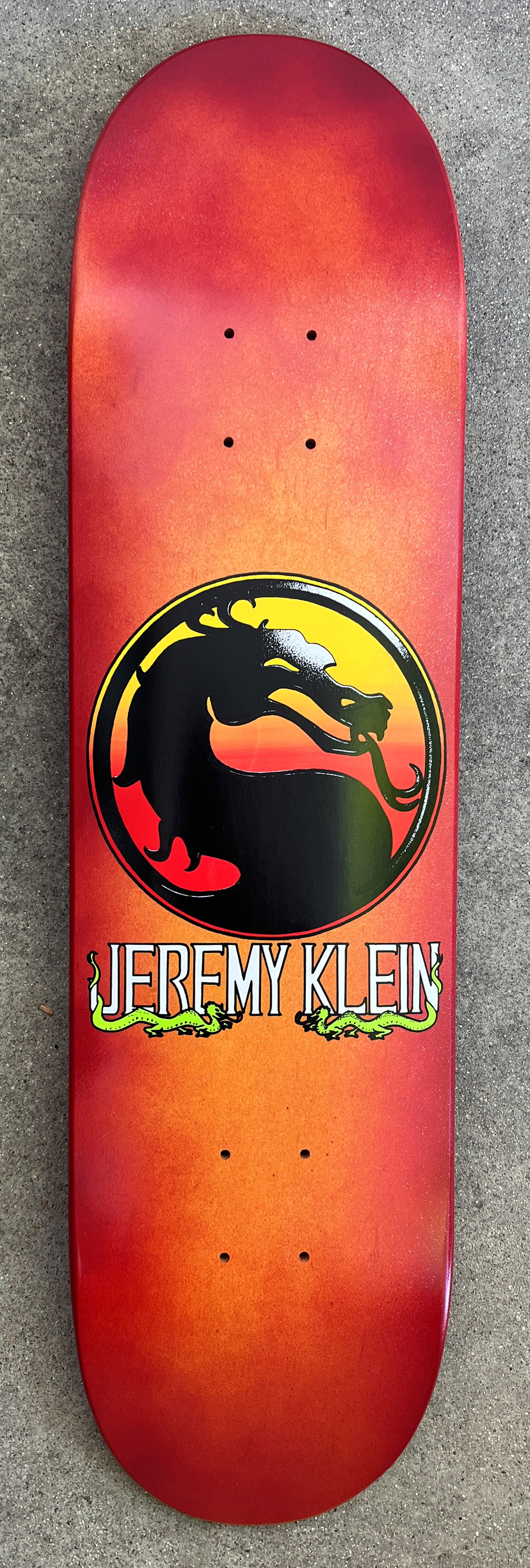 SIGNED jeremy klein dragon 8.0 X 31.75 HAND SCREENED 1 0F 1 FLAME