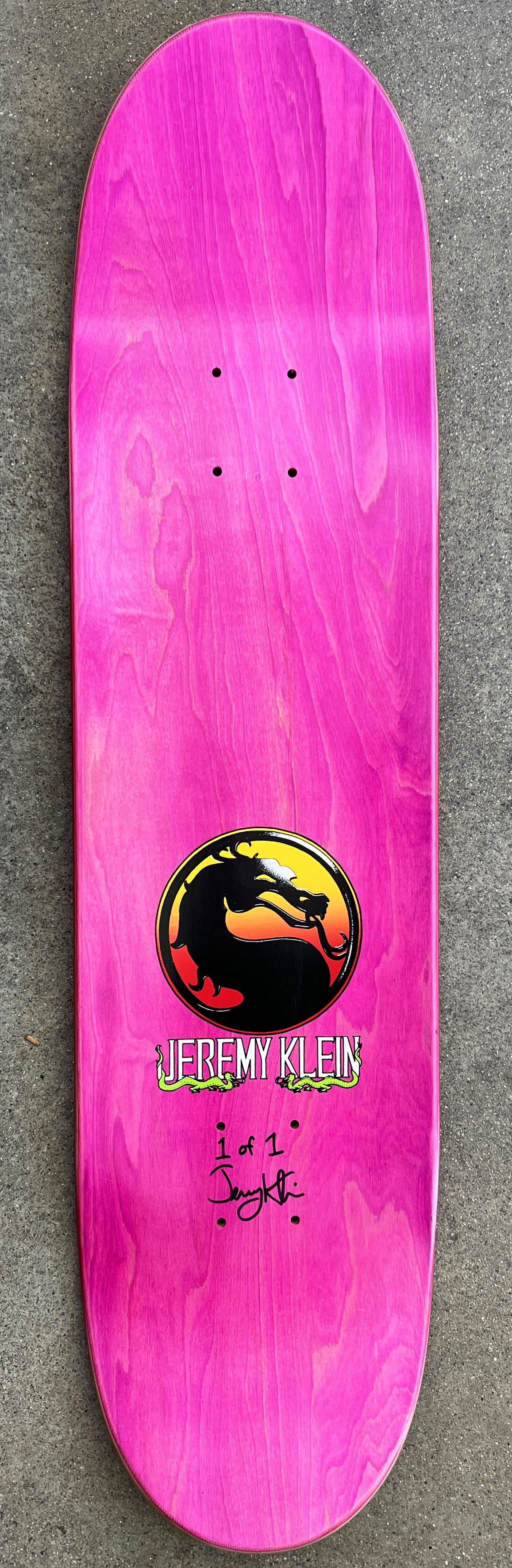 SIGNED jeremy klein dragon 8.0 X 31.75 HAND SCREENED 1 0F 1 FLAME
