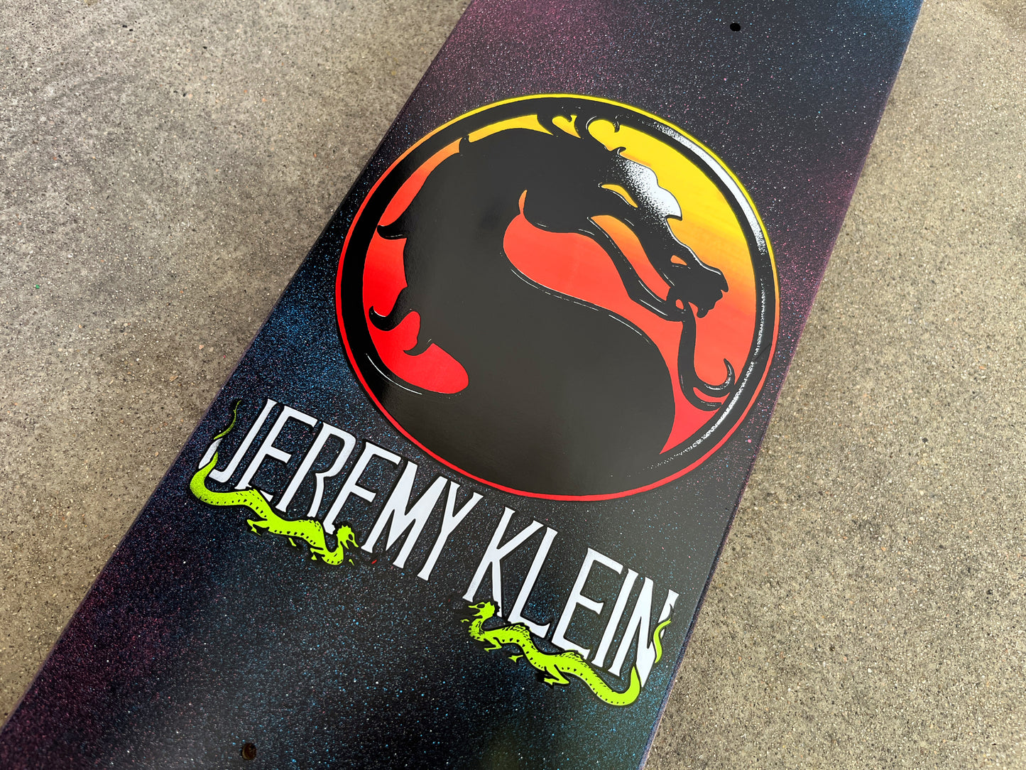 SIGNED jeremy klein dragon 8.0 X 31.75 HAND SCREENED GALAXY