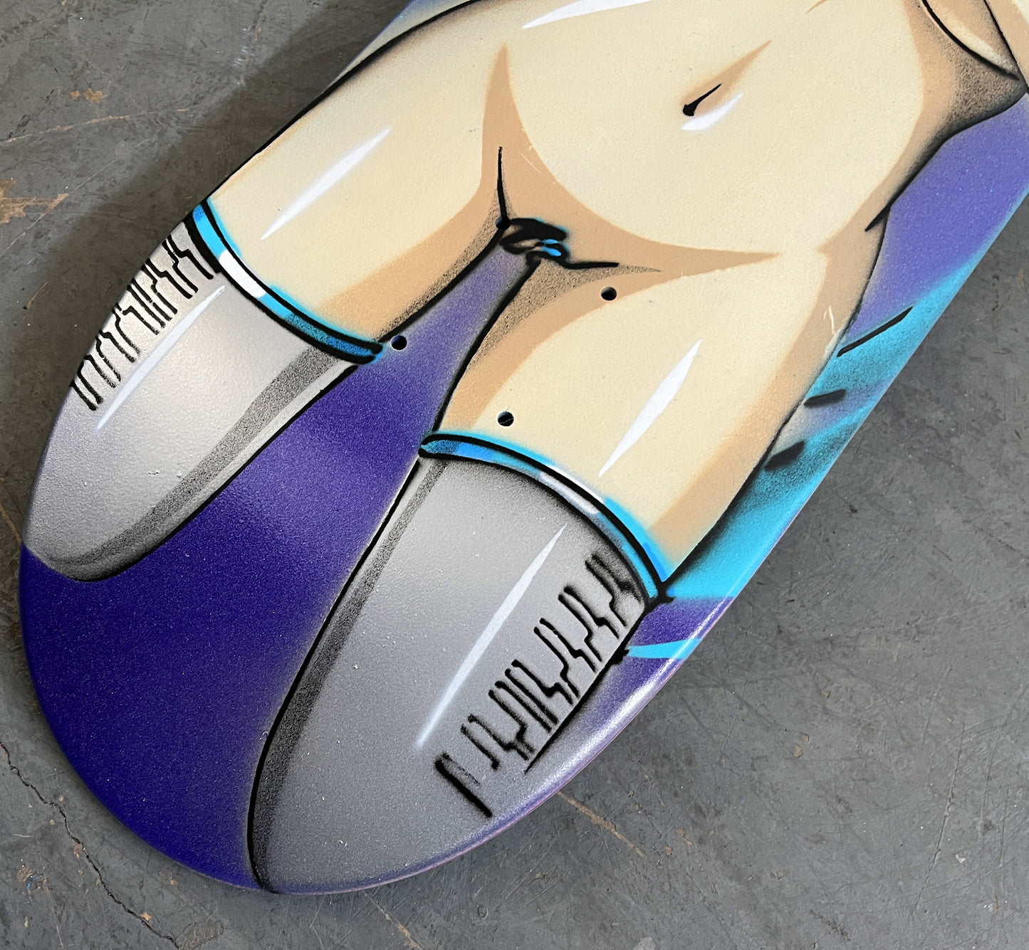 1 OF 1 SIGNED HAND PAINTED hatsune PURPLE SPARKLE