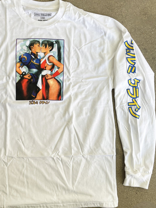 chun vs. mai LONG SLEEVE t-shirt -WHITE