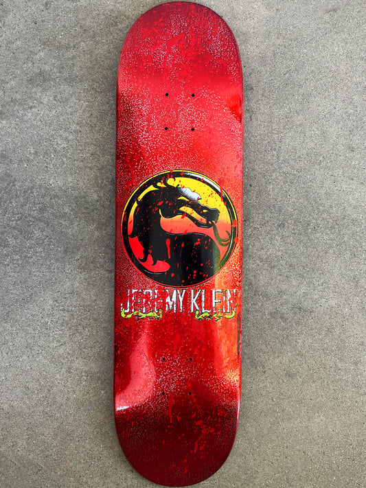 1 of 1 SIGNED jeremy klein dragon 8.0 X 31.75 HAND SCREENED CHROME BLOOD