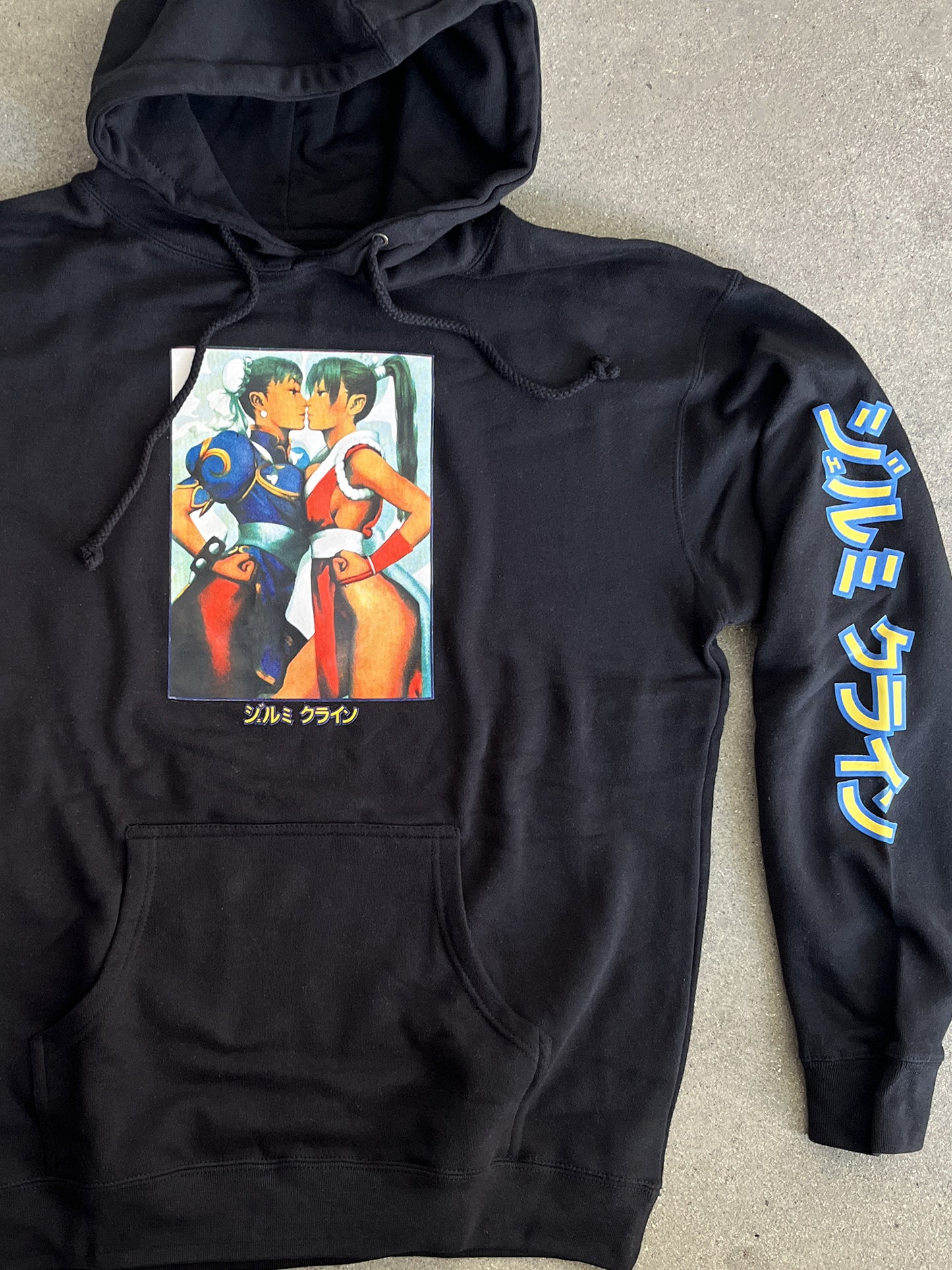 chun vs. mai hooded sweatshirt - BLACK