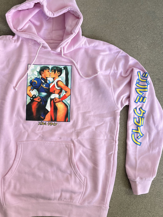 chun vs. mai hooded sweatshirt - PINK