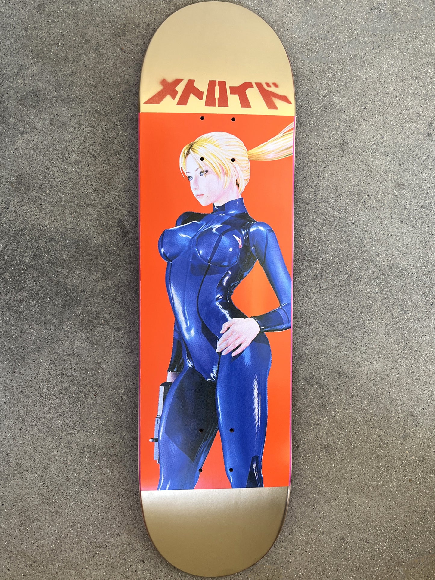 zero suit 8.25 X 32.25 hand screened METALLIC GOLD