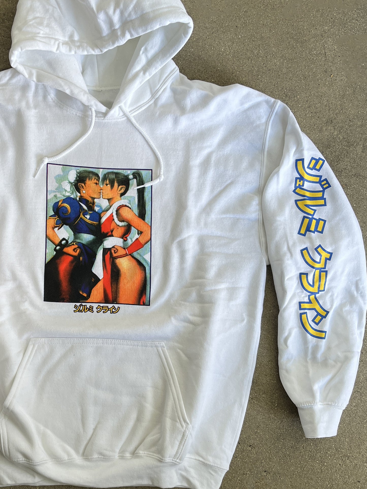 chun vs. mai hooded sweatshirt - WHITE