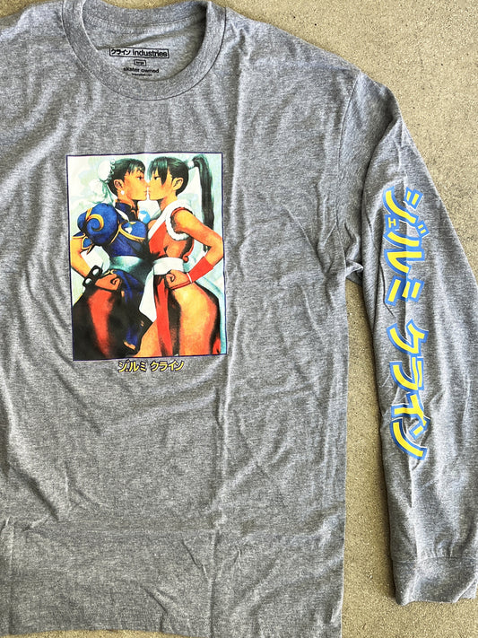chun vs. mai LONG SLEEVE t-shirt - HEATHER GREY