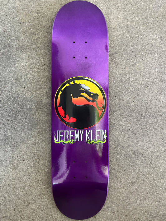 SIGNED jeremy klein dragon 8.0 X 31.75 HAND SCREENED ANODIZED PURPLE