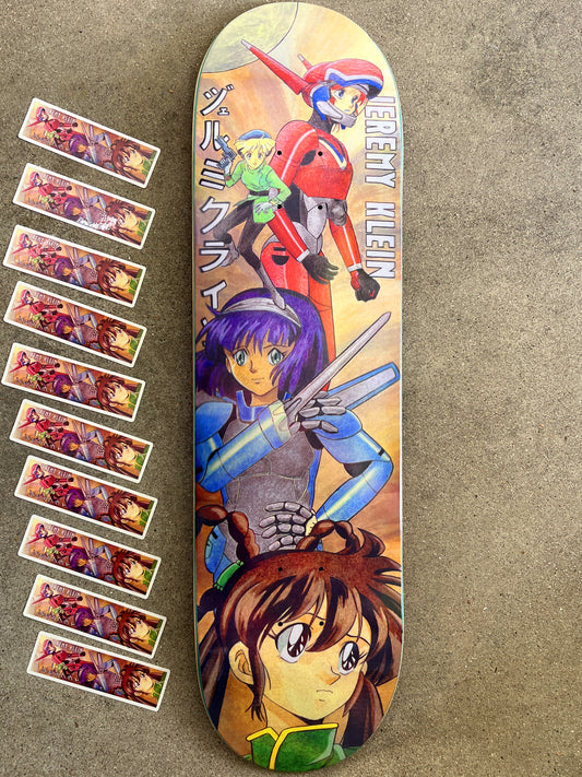 SIGNED knight sabers - 8.5 X 32.25 w/ 10 pack of stickers