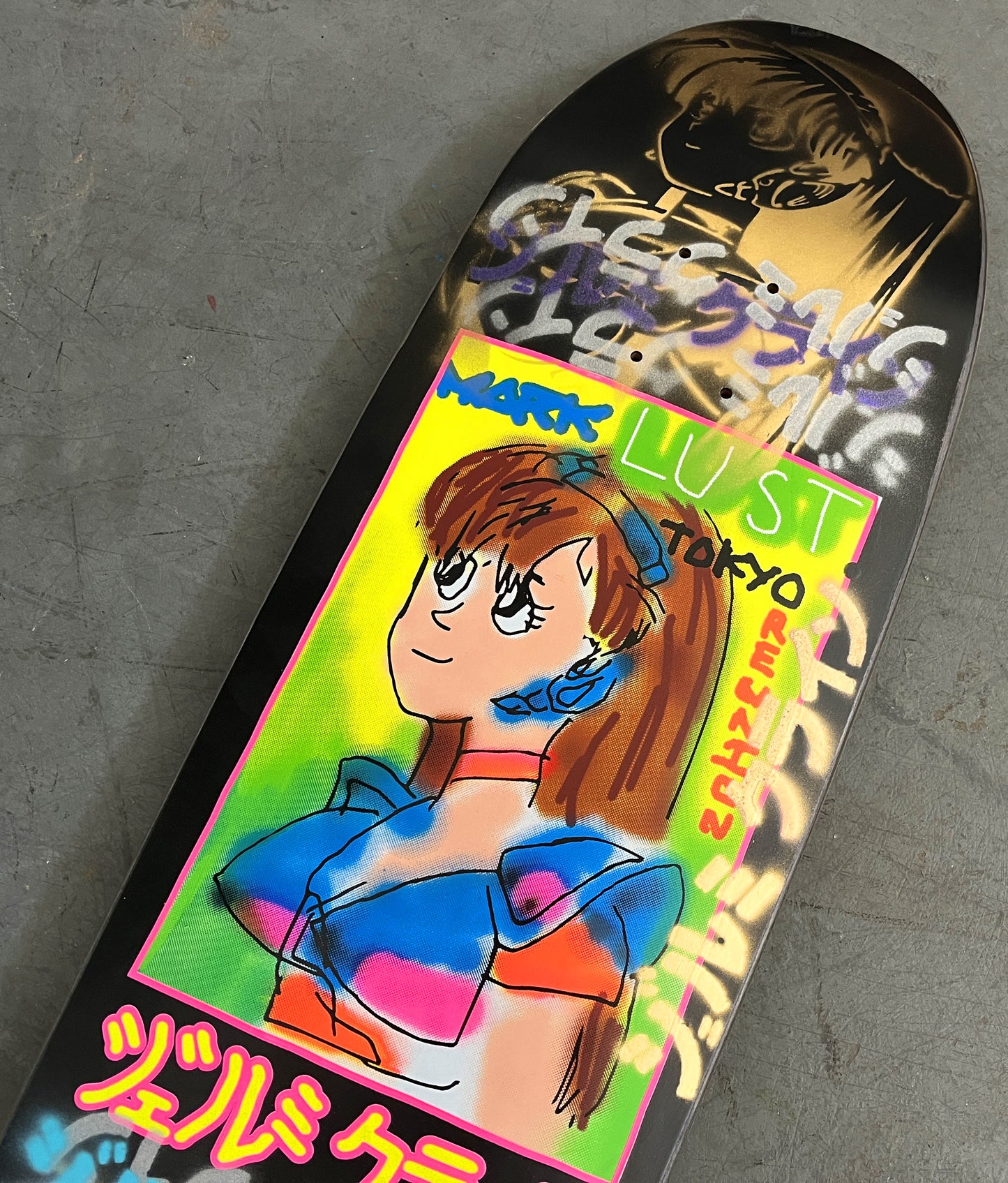 gonz dream girl BLACK/GOLD 9.5 X 31.75 1 OF 1