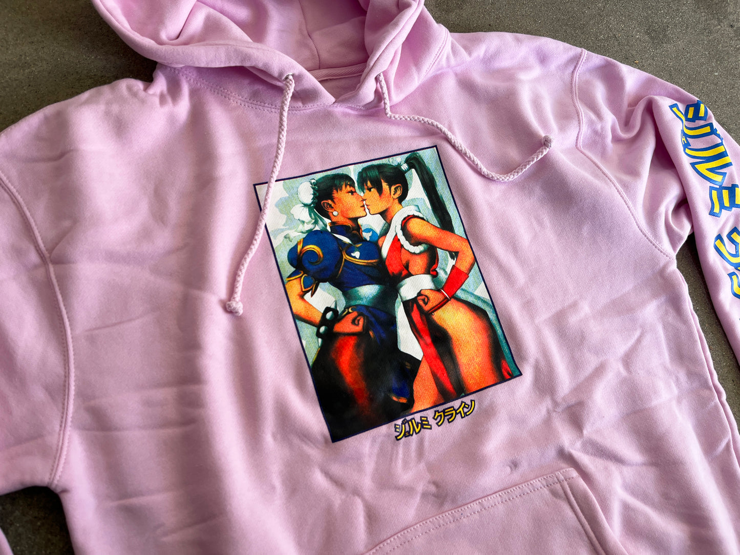 chun vs. mai hooded sweatshirt - PINK