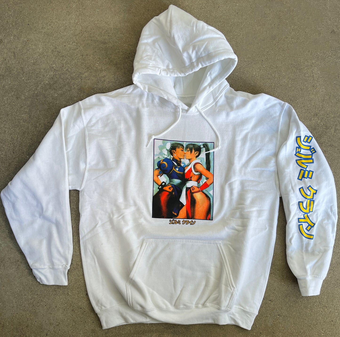 chun vs. mai hooded sweatshirt - WHITE