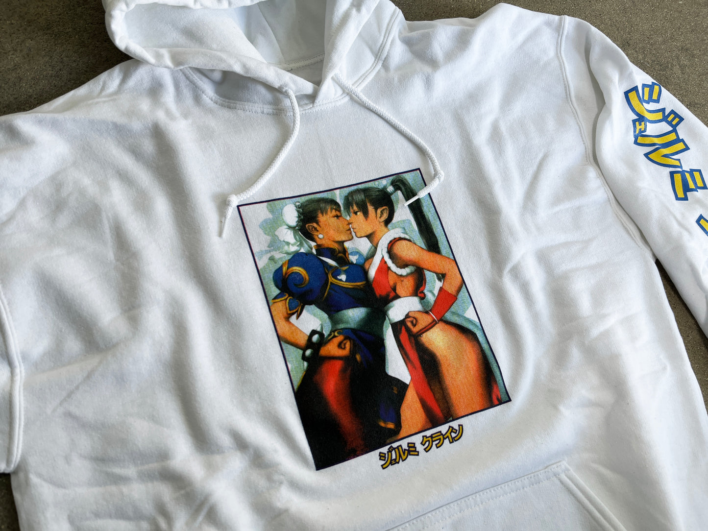 chun vs. mai hooded sweatshirt - WHITE