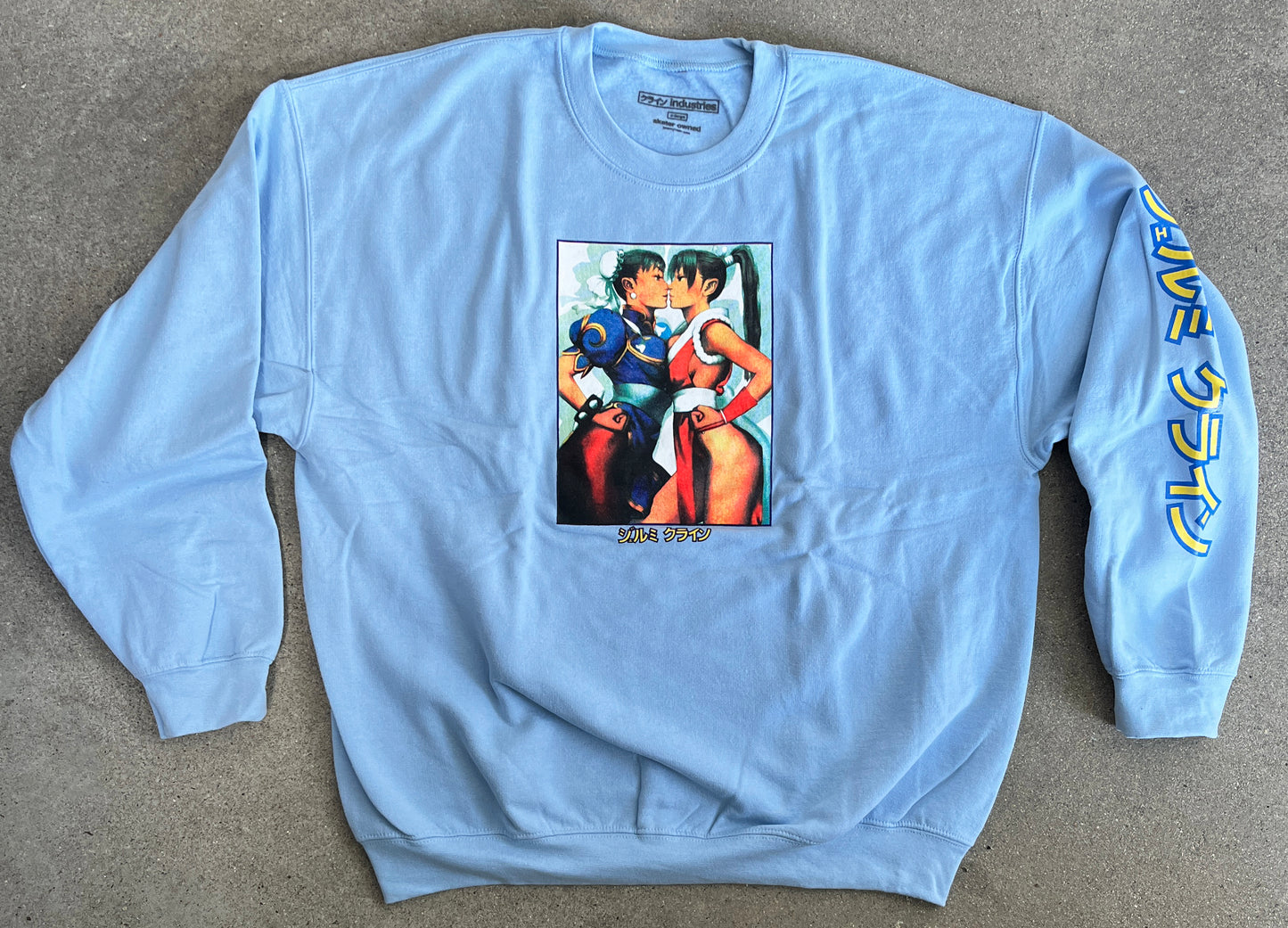 chun vs. mai crew sweatshirt - LIGHT BLUE