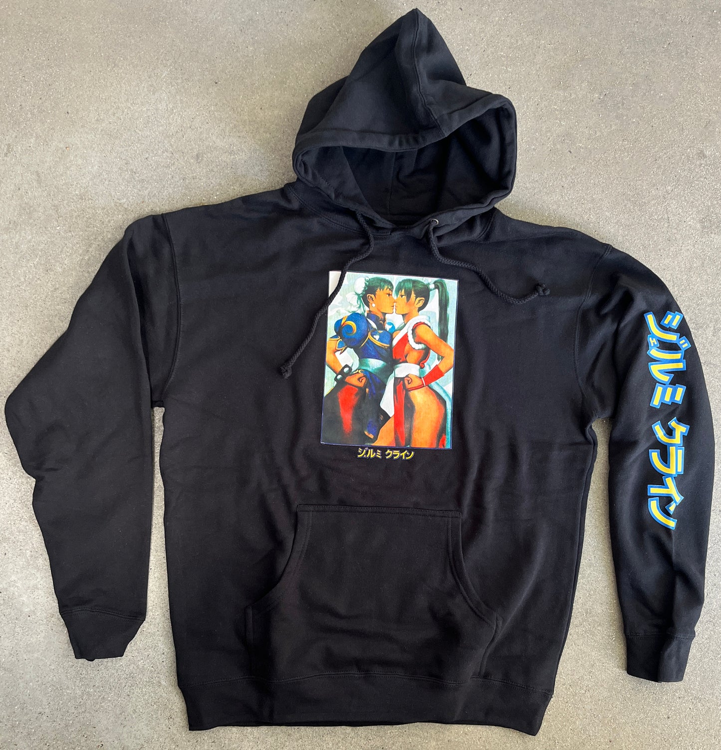 chun vs. mai hooded sweatshirt - BLACK