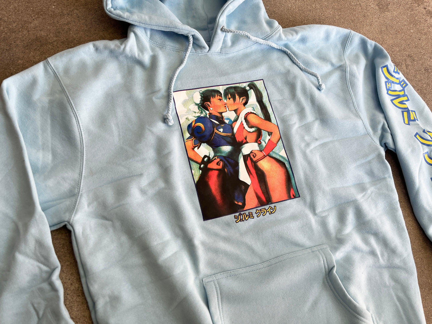 chun vs. mai hooded sweatshirt - LIGHT BLUE