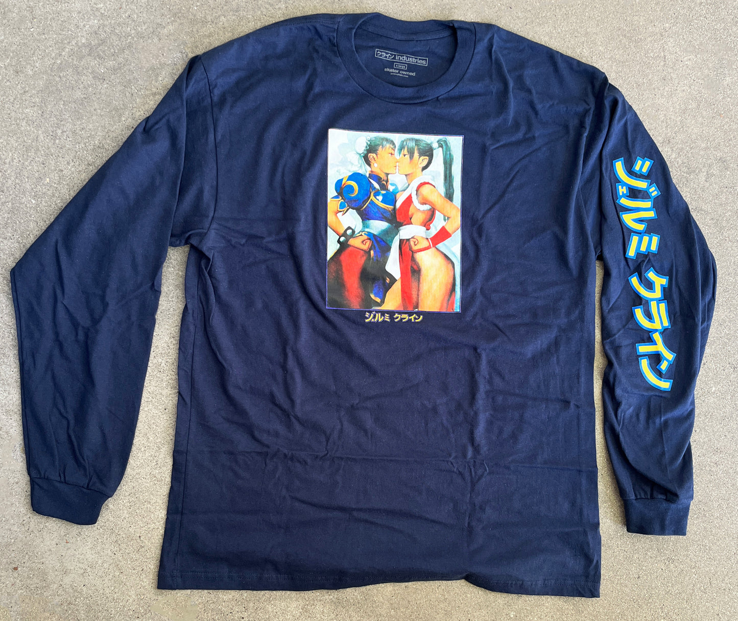 chun vs. mai LONG SLEEVE t-shirt - NAVY BLUE