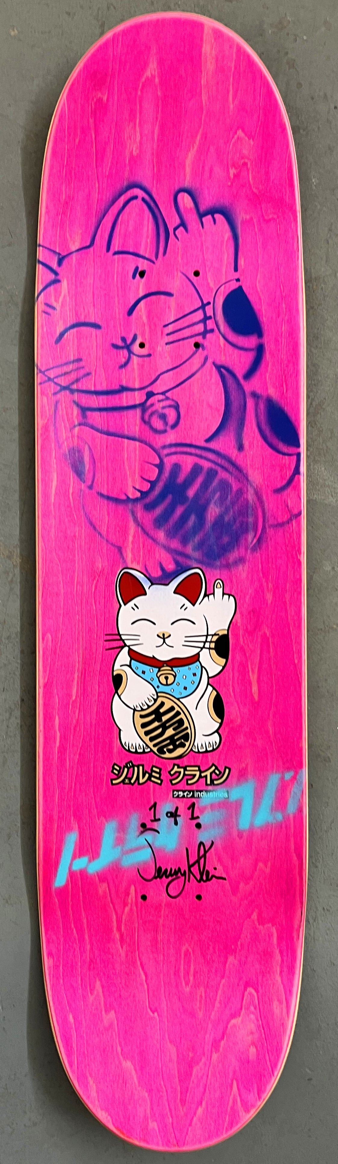 unlucky cat PINK 8.0 X 31.75 MIXED PROCESS 1 OF 1 SIGNED