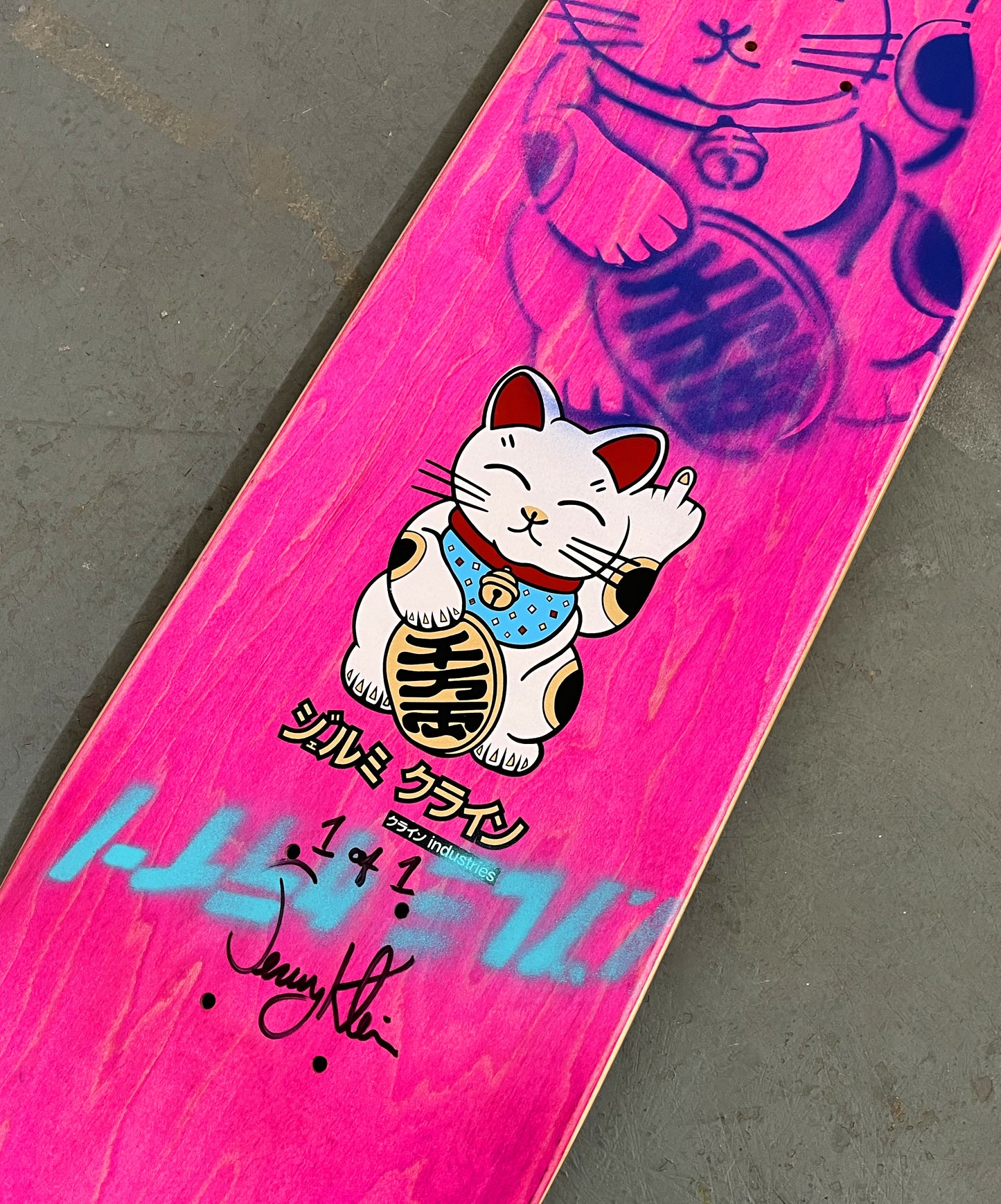 unlucky cat PINK 8.0 X 31.75 MIXED PROCESS 1 OF 1 SIGNED