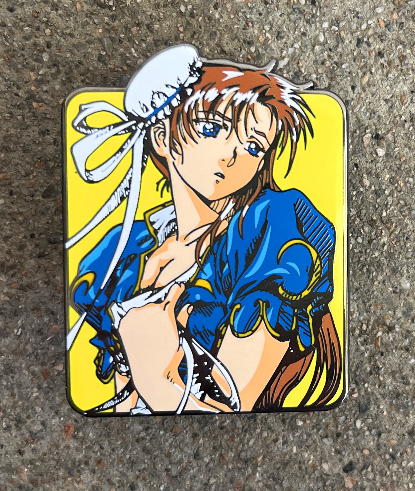 chun li hard nickel enamel pin