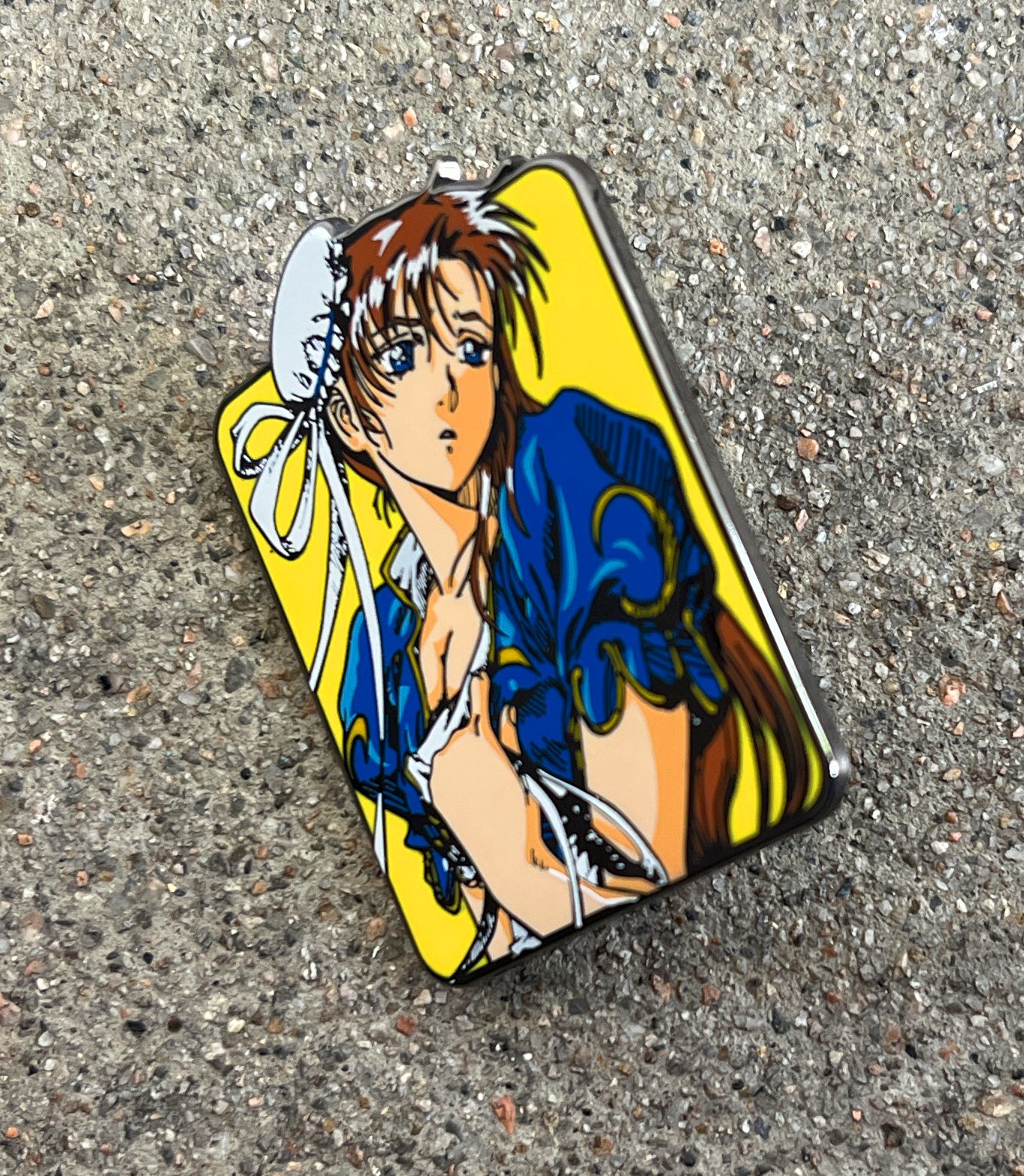 chun li hard nickel enamel pin