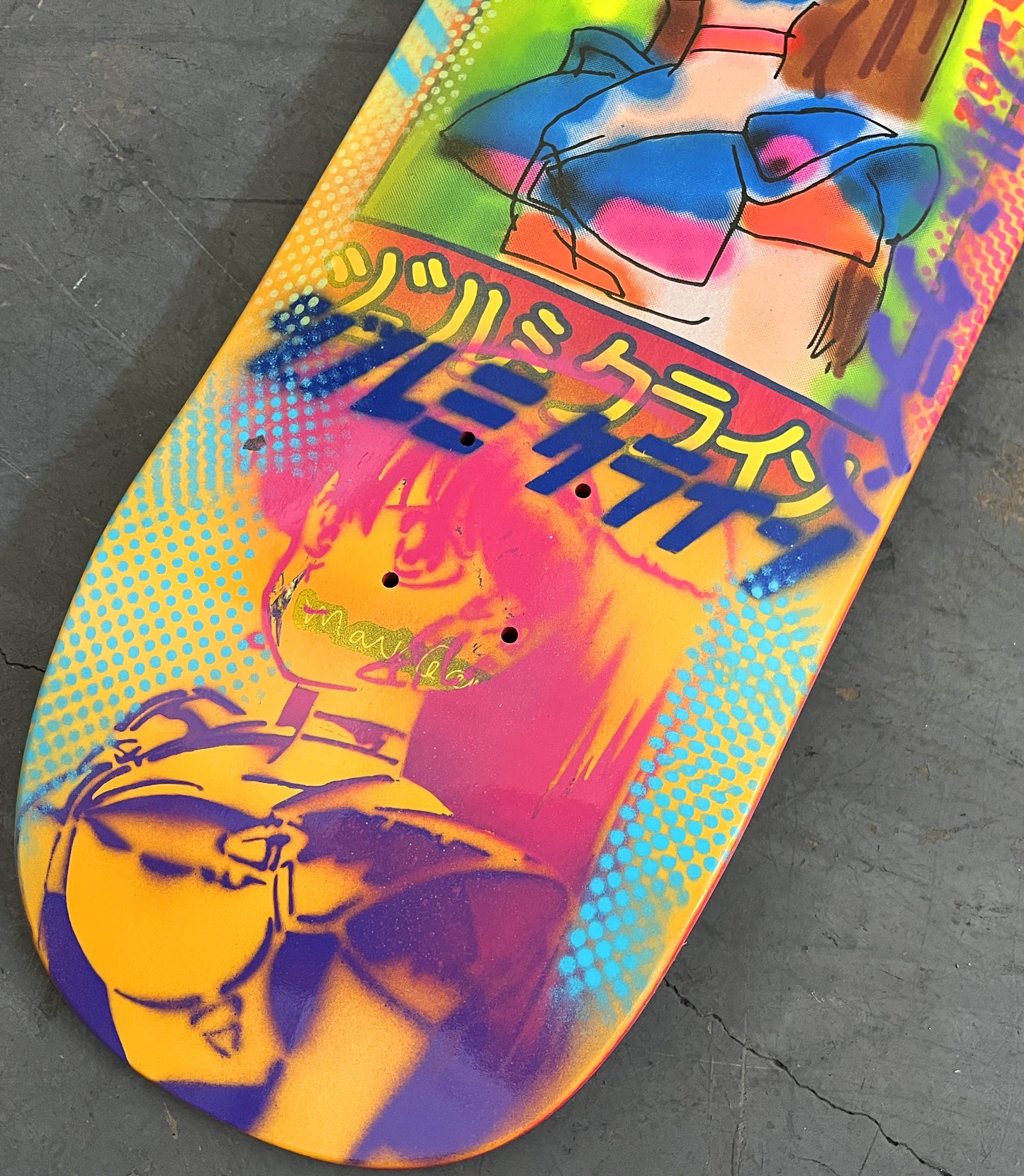 gonz dream girl YELLOW/PINK/BLUE 9.5 X 31.75 1 OF 1