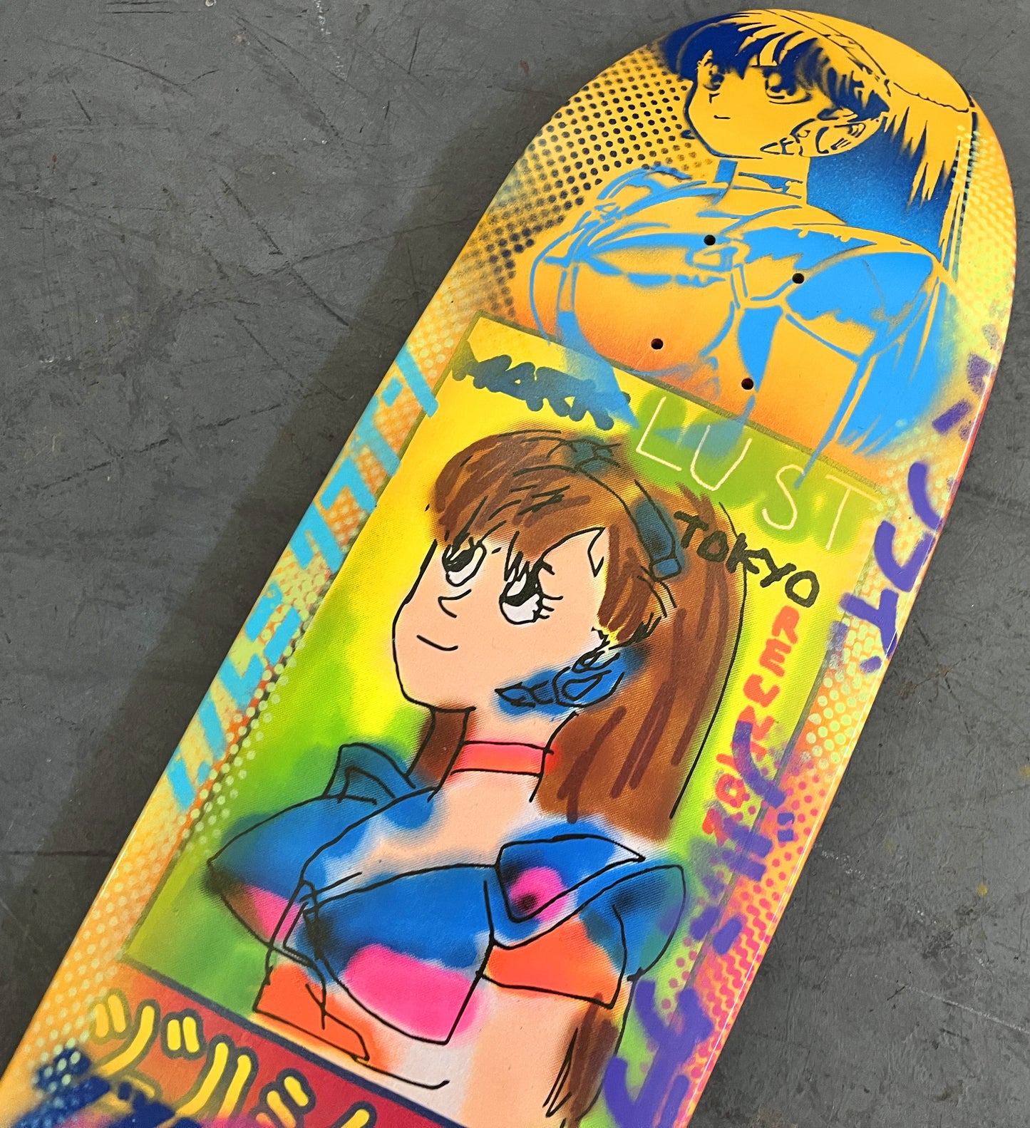 gonz dream girl YELLOW/PINK/BLUE 9.5 X 31.75 1 OF 1