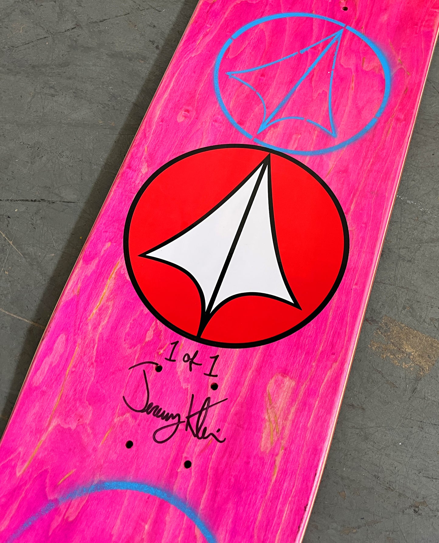 SIGNED macross 8.5 X 32.25 STARDUST AQUA/PURPLE/PINK/RED GRADIENT- 1 of 1