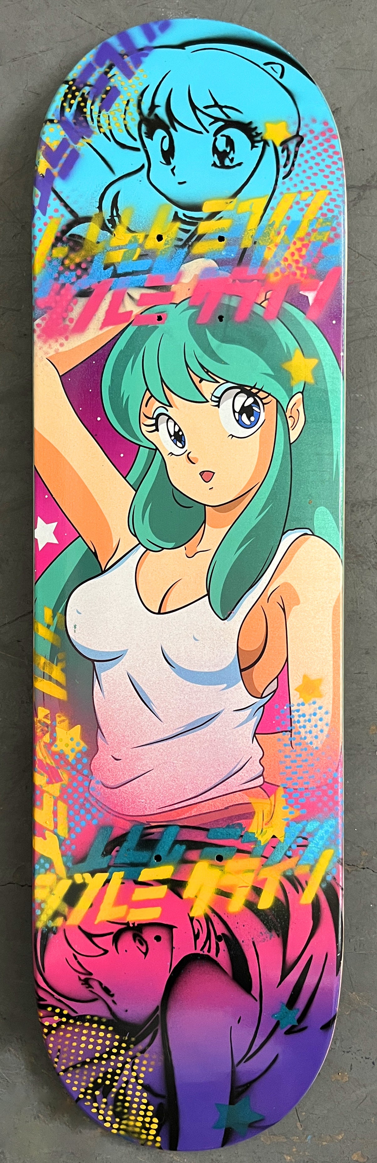 lum chan 3 8.25 X 32.25 PURPLE/PINK/BLUE MIXED PROCESS SIGNED 1 of 1