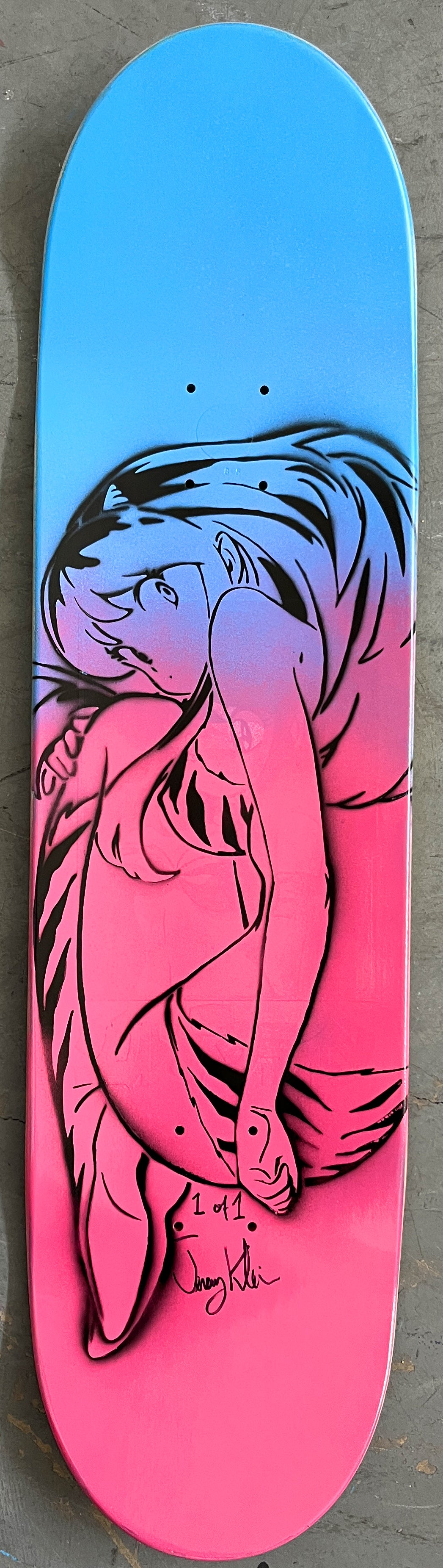 lum chan 2 8.25 X 32.25 BLUE/YELLOW MIXED PROCESS SIGNED 1 of 1