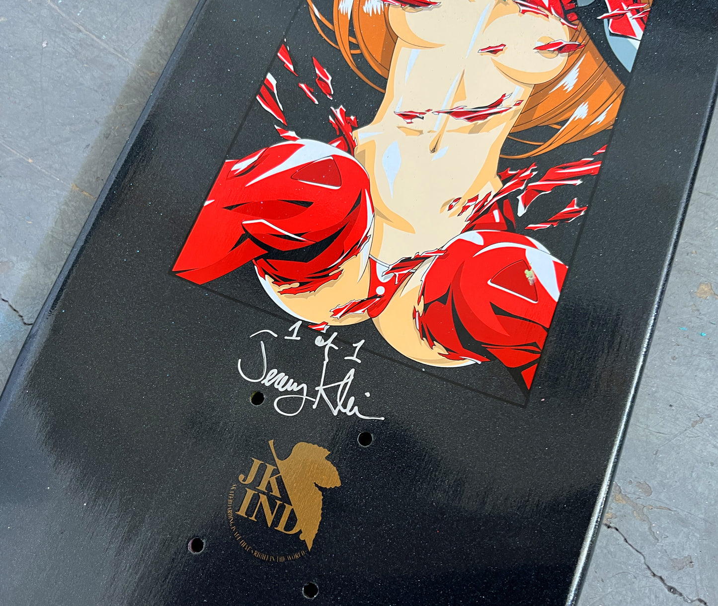 asuka 8.25 X 32.25 SILVER/BLACK MIXED PROCESS SIGNED 1 of 1