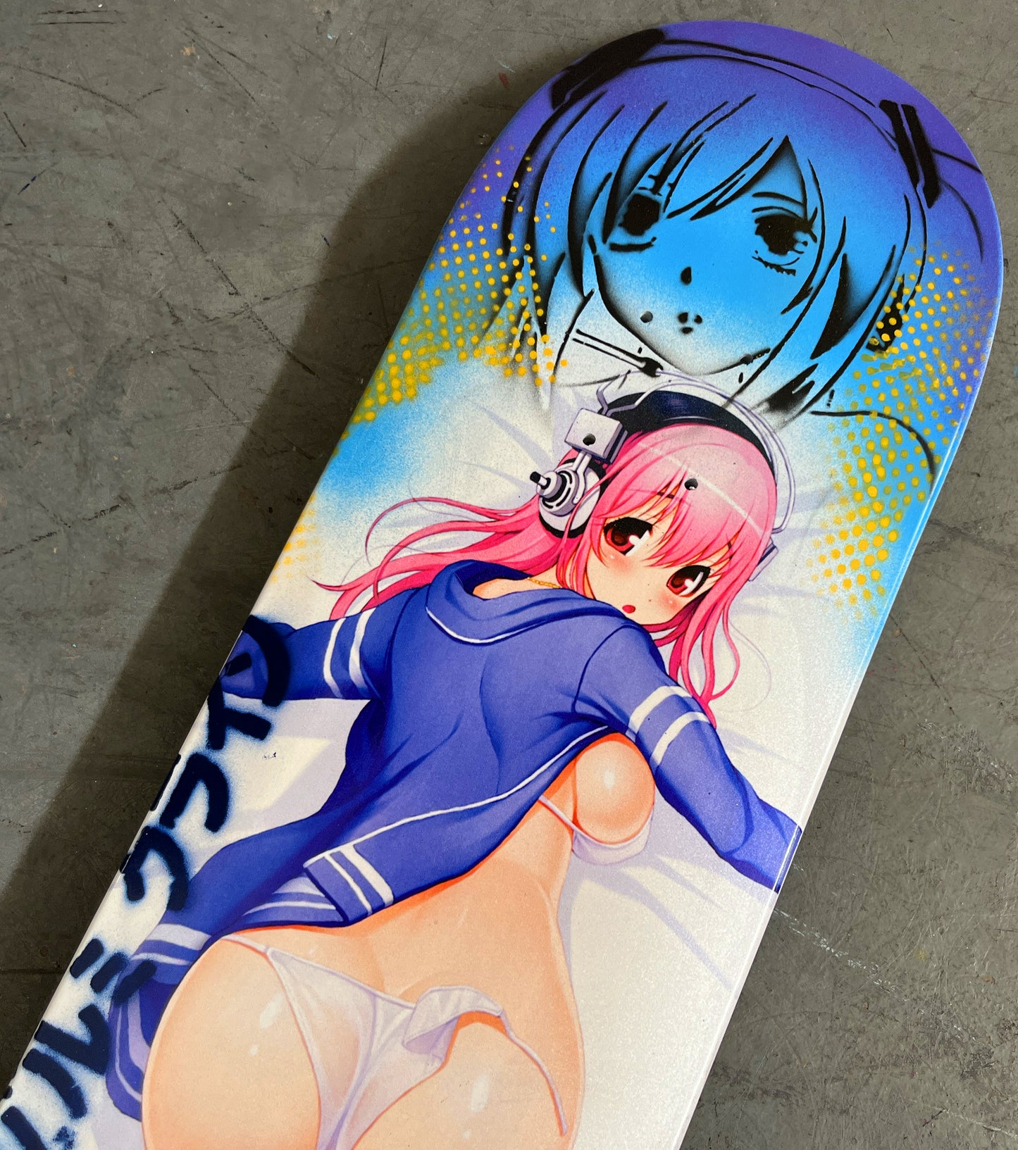 sonico 8.25 X 32.25 PEARL WHITE/BLUE/PURPLE MIXED PROCESS SIGNED 1 of 1