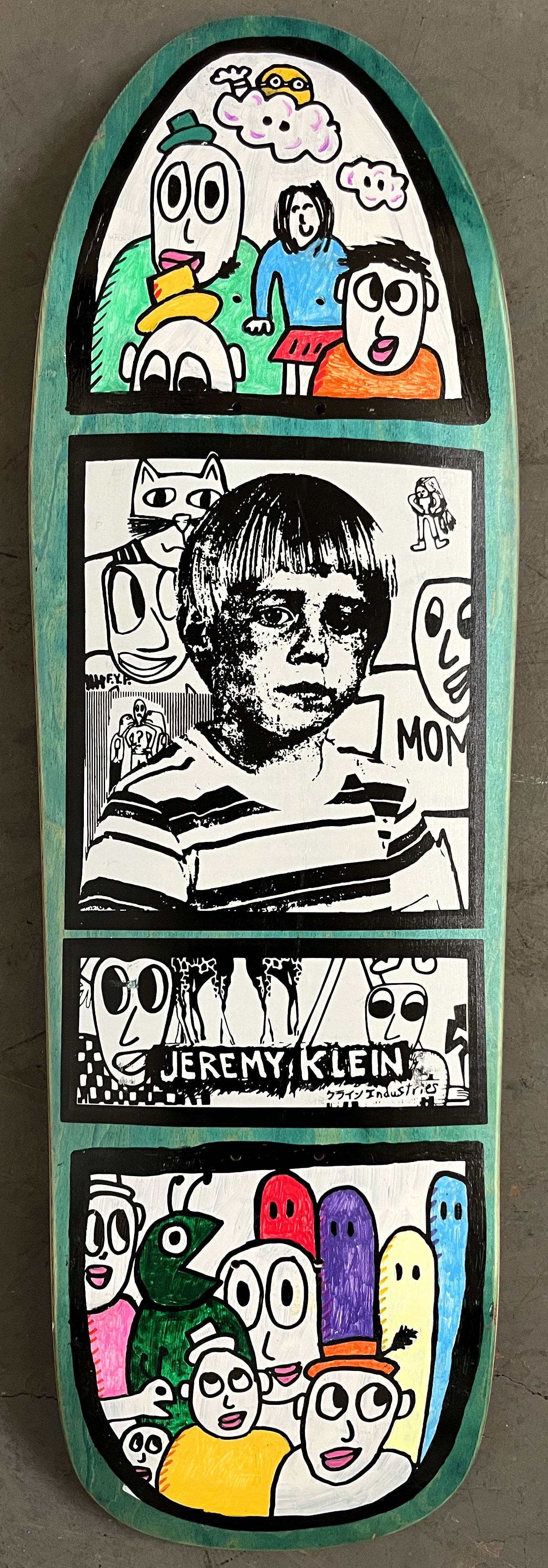 jk portrait W/HAND PAINTED BACKGROUND 9.75 X 31.75 MIXED PROCESS 1 OF 1 SIGNED