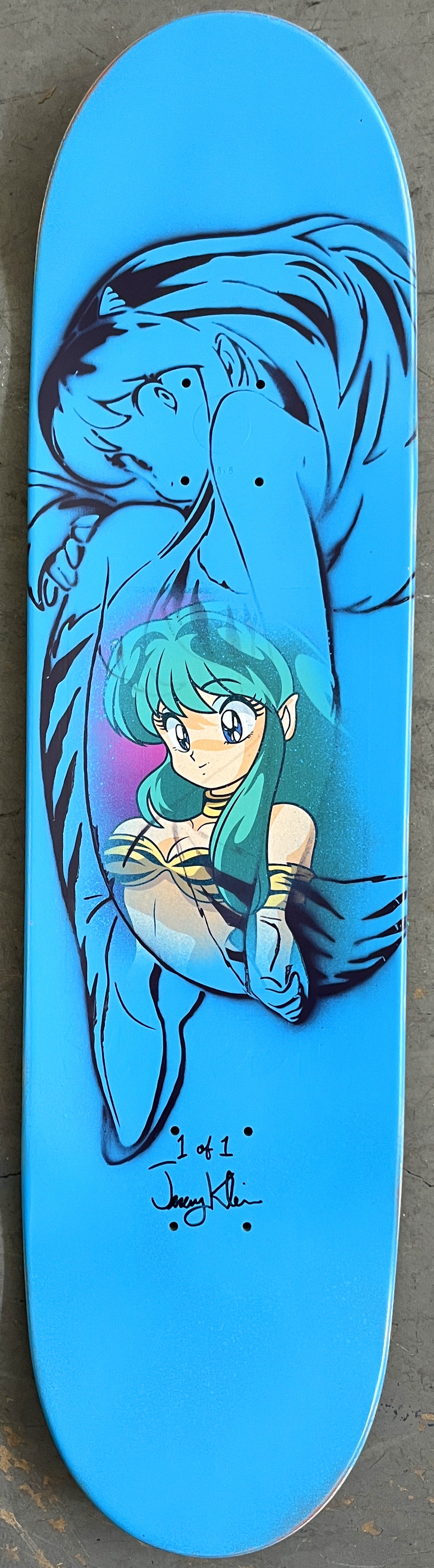 lum chan 2 8.25 X 32.25 WHITE/BLUE MIXED PROCESS SIGNED 1 of 1