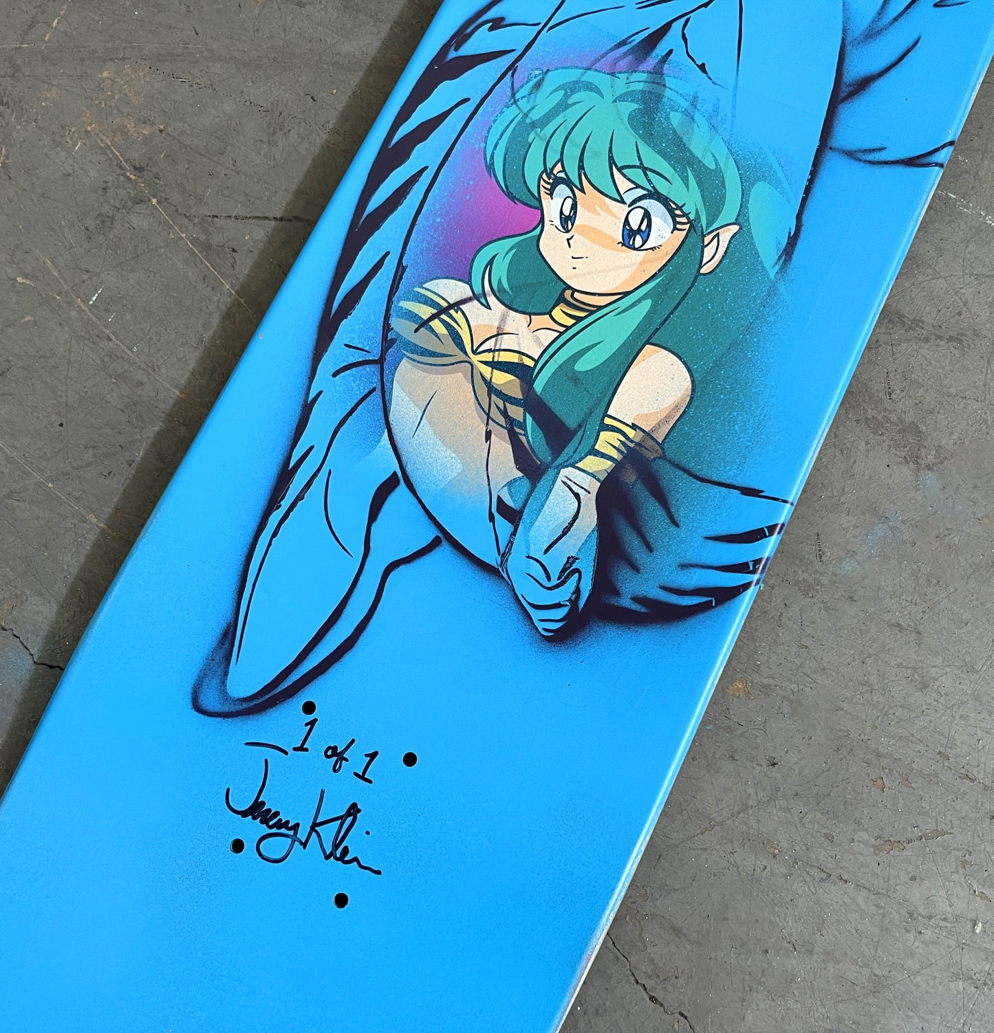 lum chan 2 8.25 X 32.25 WHITE/BLUE MIXED PROCESS SIGNED 1 of 1