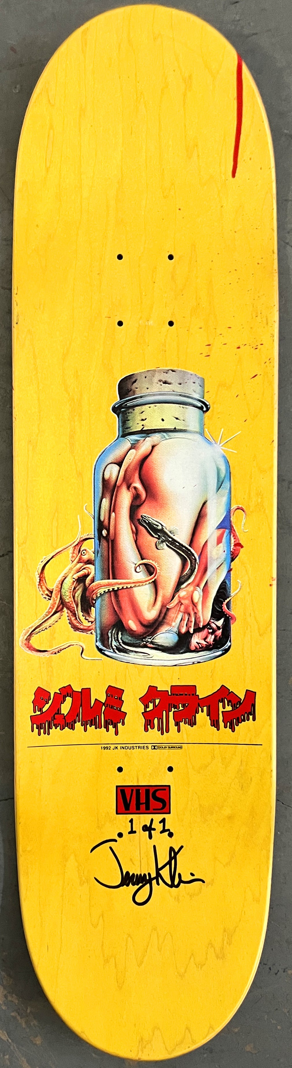 hell in a bottle METALLIC GOLD BLOOD EDITION #2 MIXED PROCESS 8.5 X 32.25 1 OF 1 SIGNED