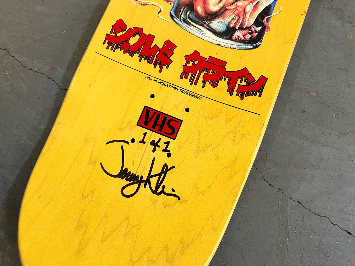 hell in a bottle METALLIC GOLD BLOOD EDITION #2 MIXED PROCESS 8.5 X 32.25 1 OF 1 SIGNED