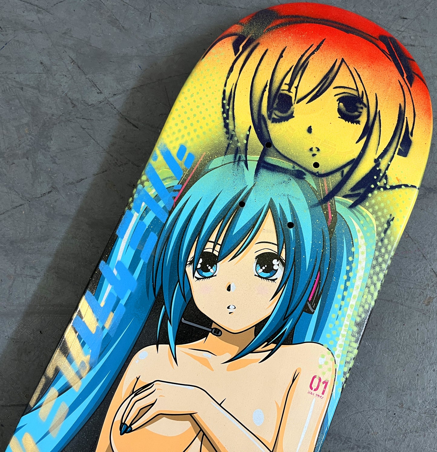hatsune 8.25 X 32.25 SUNSET MIXED PROCESS SIGNED 1 of 1