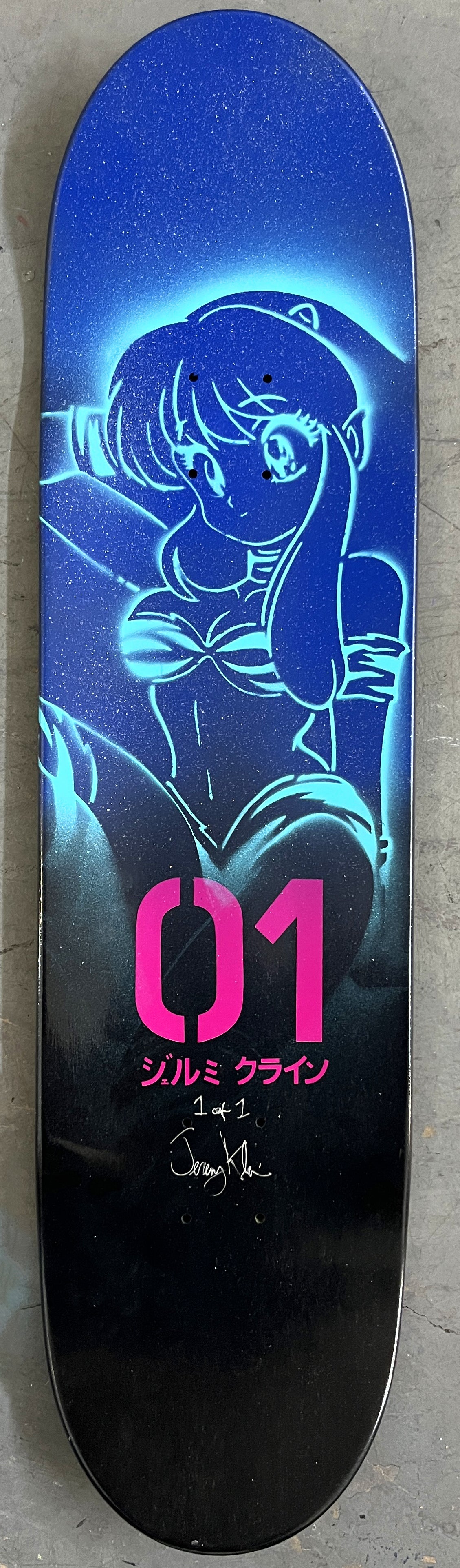 hatsune 8.25 X 32.25 YELLOW/BLUE/BLACK MIXED PROCESS SIGNED 1 of 1