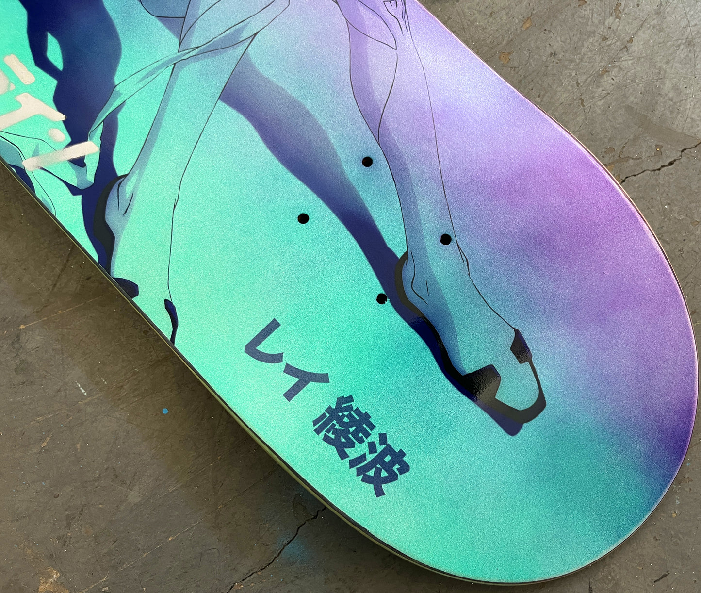 rei 3 8.25 X 32.25 ANODIZED PURPLE/AQUA MIXED PROCESS SIGNED 1 of 1