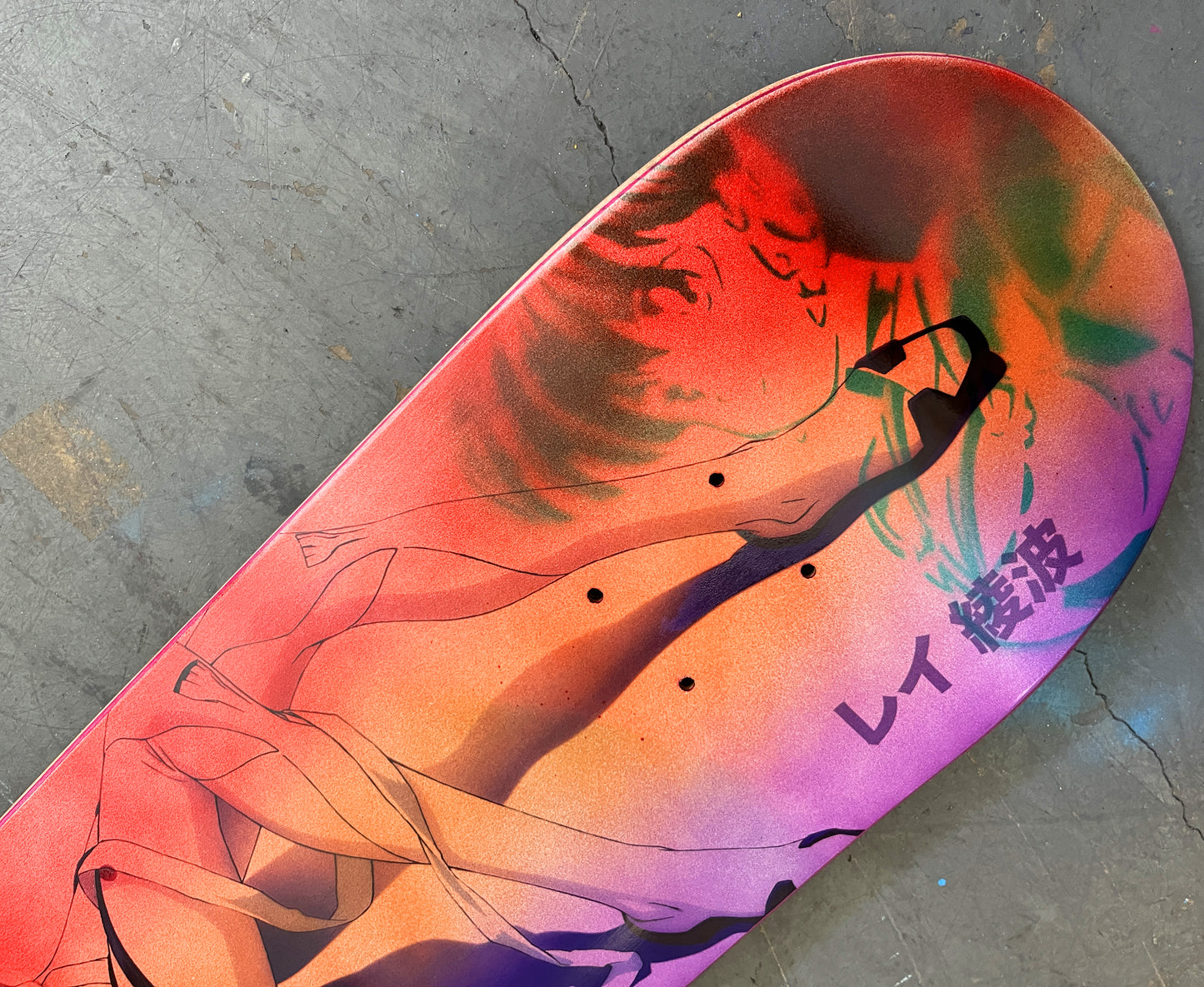 rei 3 8.25 X 32.25 ANODIZED RED/ORANGE/PURPLE MIXED PROCESS SIGNED 1 of 1